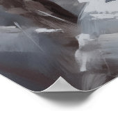 Blue Tit Bird on Snowy Berries Winter Art ポスター (角)