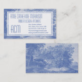 Blue Toil de Jouy Frenchの国のぼろぼろの優雅 名刺 (正面/裏面)