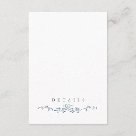 Blue Toileの詳細結婚エンクロージャカードフローラ エンクロージャーカード (裏面)