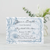 Blue Toileフランスののカスタム招待状バージョン2 招待状 (スタンド正面)