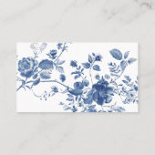 Blue Toile Chinoiserie Bridal Shower Registry Card 名刺 (裏面)