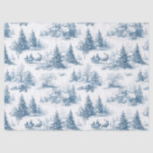 Blue Toile Christmas Pattern  薄葉紙 (正面)