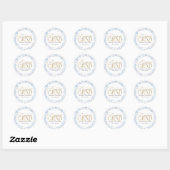 Blue Toile Congrats Grad Labels ラウンドシール (シート)