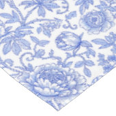 Blue Toile Floral Pattern Classic Botanical テーブルクロス (アングル)