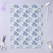 Blue Toile Floral Tissue Paper 薄葉紙 (クラフト)