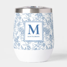 Blue Toile French Monogram Name