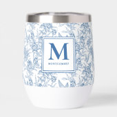 Blue Toile French Monogram Name (背面)