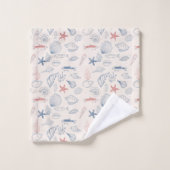 Blue toile Ocean Towel バスタオルセット (ウォッシュタオル)