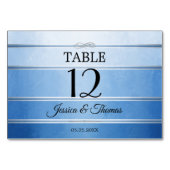 Blue Ton Sur Tonテーブストライプのル番号カード テーブルナンバー (裏面)