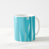 Blue Tone Abstract Camouflage Throw Pillow コーヒーマグカップ (正面右)