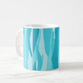Blue Tone Abstract Camouflage Throw Pillow コーヒーマグカップ (正面左)