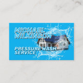 Blue tone pressure wash 名刺 (正面)