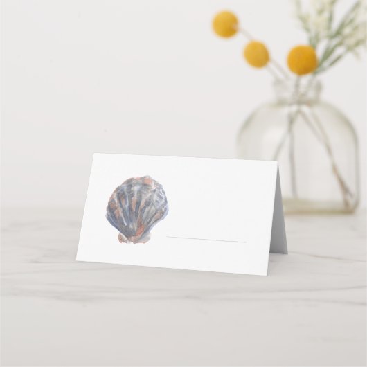 Blue toned Shell Place Card プレイスカード (正面)