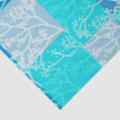 Blue Tones Foliage Plaids Design 薄葉紙 (詳細)
