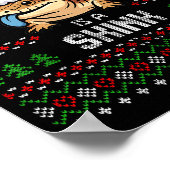 Blue Tongued Skink Christmas Ugly Xmas Sweater Her ポスター (角)