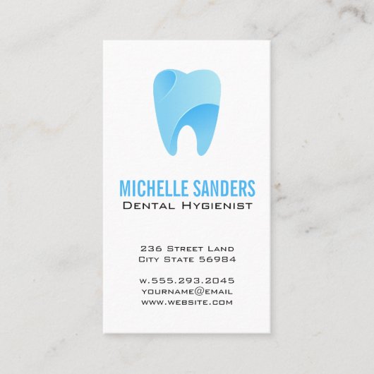 Blue Toothロゴ |歯科 名刺 (正面)