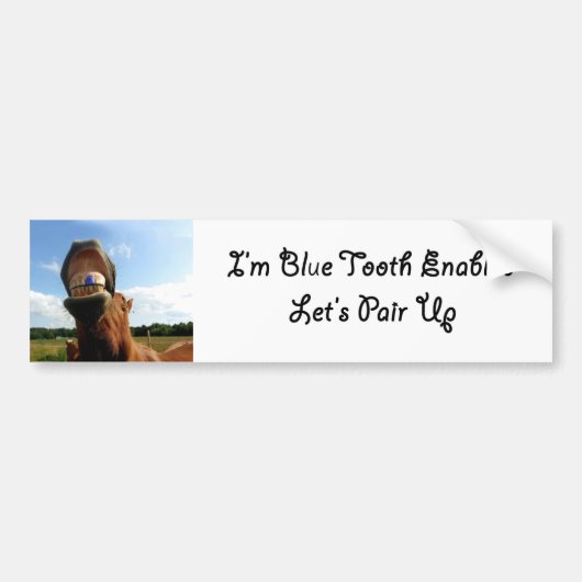 blue tooth対応ホース バンパーステッカー (正面)