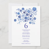 Blue Top Bouquet Wedding Table Number Guest names 招待状 (正面)