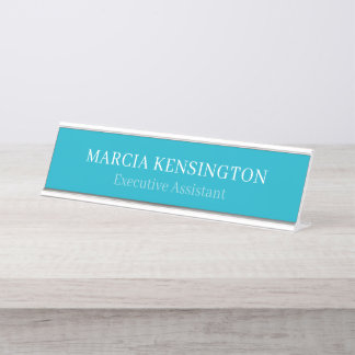 Blue Topaz Modern Professional Desk Name Plat デスクネームプレート