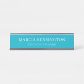 Blue Topaz Modern Professional Desk Name Plat デスクネームプレート (正面)