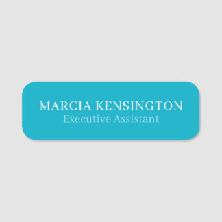 Blue Topaz Modern Professional Name Tag 名札