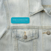 Blue Topaz Modern Professional Name Tag 名札 (インサイチュ)
