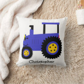 Blue Tractor Design Personalised クッション (ブランケット)