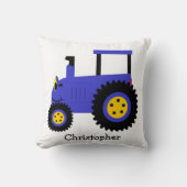 Blue Tractor Design Personalised クッション (正面)