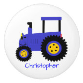 Blue Tractor Design Personalised セラミックノブ (正面)