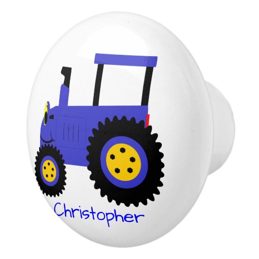 Blue Tractor Design Personalised セラミックノブ (右)
