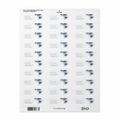 Blue Transparent Fine Art Flowers  ラベル (フルシート)