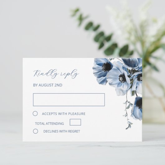 Blue Transparent Flower 出欠カード (スタンド正面)