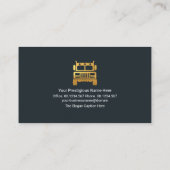 Blue Transport Frame Truckerスタイリッシュドライバ 名刺 (裏面)