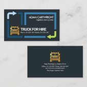 Blue Transport Frame Truckerスタイリッシュドライバ 名刺 (正面/裏面)
