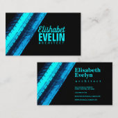 Blue Tread Paths on Black Canvas 名刺 (正面/裏面)