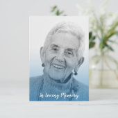 Blue Trendy Transparency Effect Funeral Dear Ones (スタンド正面)