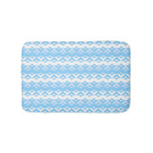 Blue Triangles Pattern Bath Mat バスマット (正面)