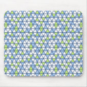 Blue Triangles Pattern Mouse Pad マウスパッド (正面)