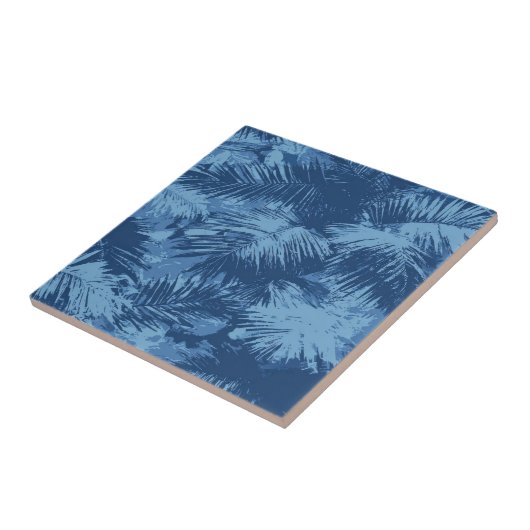 Blue Tropical Palm Leaf タイル (側面)