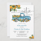 Blue Truck Citrus Baby Shower Invitation 招待状 (正面)