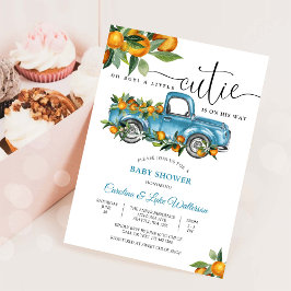 Blue Truck Citrus Baby Shower Invitation 招待状