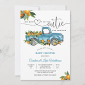 Blue Truck Citrus Baby Shower Invitation 招待状 (正面)