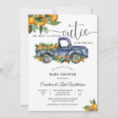 Blue Truck Cutie Baby Shower Invitation 招待状 (正面)