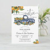 Blue Truck Cutie Baby Shower Invitation 招待状 (スタンド正面)