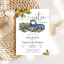 Blue Truck Cutie Baby Shower Invitation 招待状
