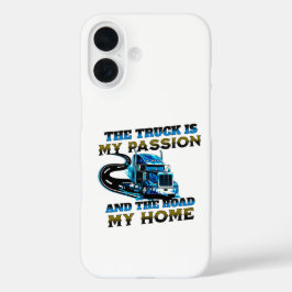 Blue Truck Speed Road Passion Home Driver Design iPhone 16ケース