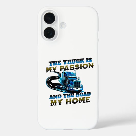 Blue Truck Speed Road Passion Home Driver Design Case-Mate iPhoneケース (裏面)