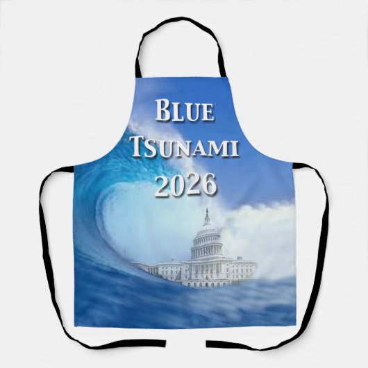 Blue Tsunami Election 2026 エプロン (正面)