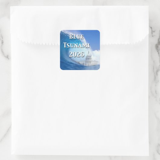 Blue Tsunami Election 2026 スクエアシール (バッグ)