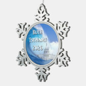 Blue Tsunami Election 2026 スノーフレークピューターオーナメント (右)